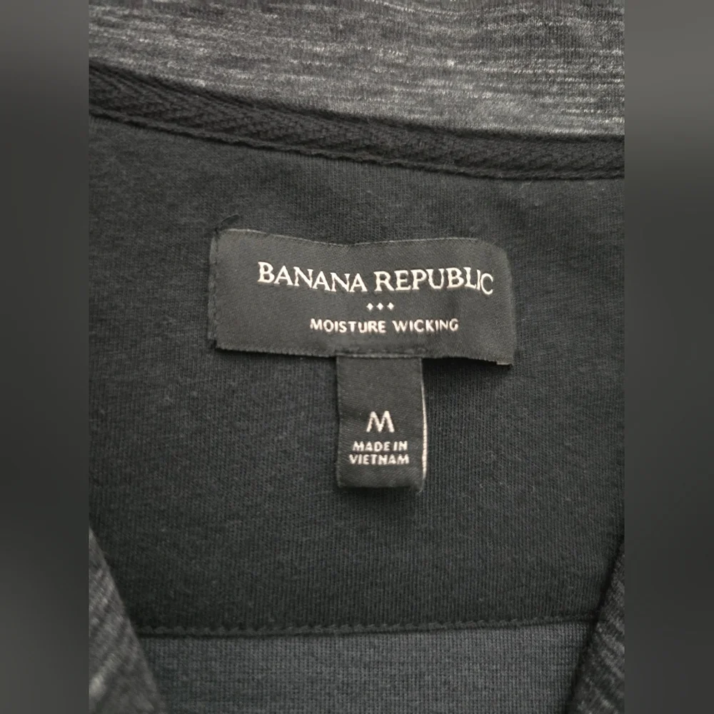 Banana Republic Sweater Men’s Gray Moisture Wicking 1/4 Zip Long Sleeve Large